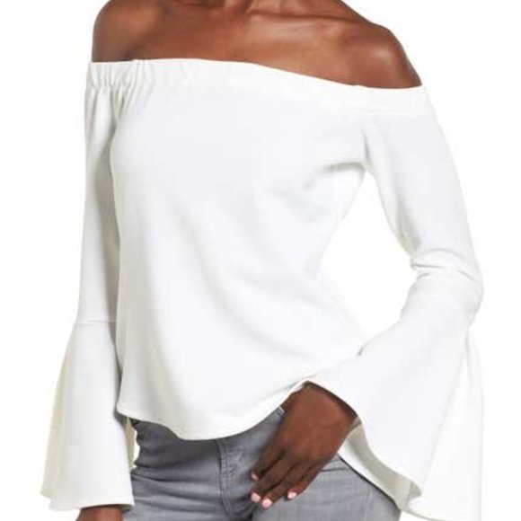 Leith Tops - Leith Bell Sleeve Off the Shoulder Top